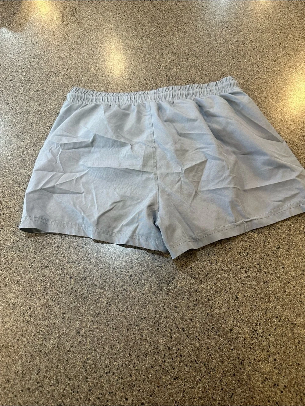 Champion Light Gray Active Shorts with Pink Logo
